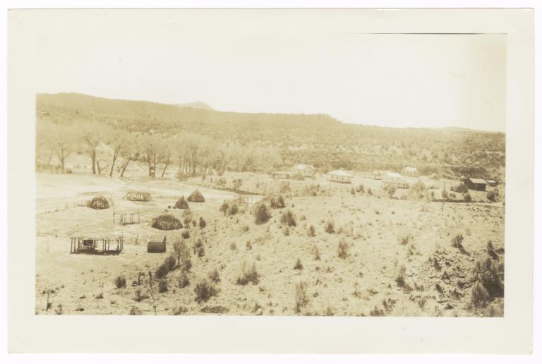 Landscape Showing Houses and Other Structures near Fort Apache, Arizona