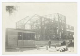 Building Under Construction, Tower and Side and Extensions, Truss Work