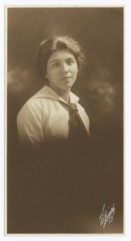 Formal Portrait of a Young Women, Bust Shot, Facing Right, 3/4 Turned
