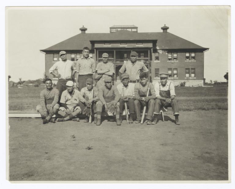Group Portrait of a Baseball Team, Haskell Institute, Lawrence, Kansas