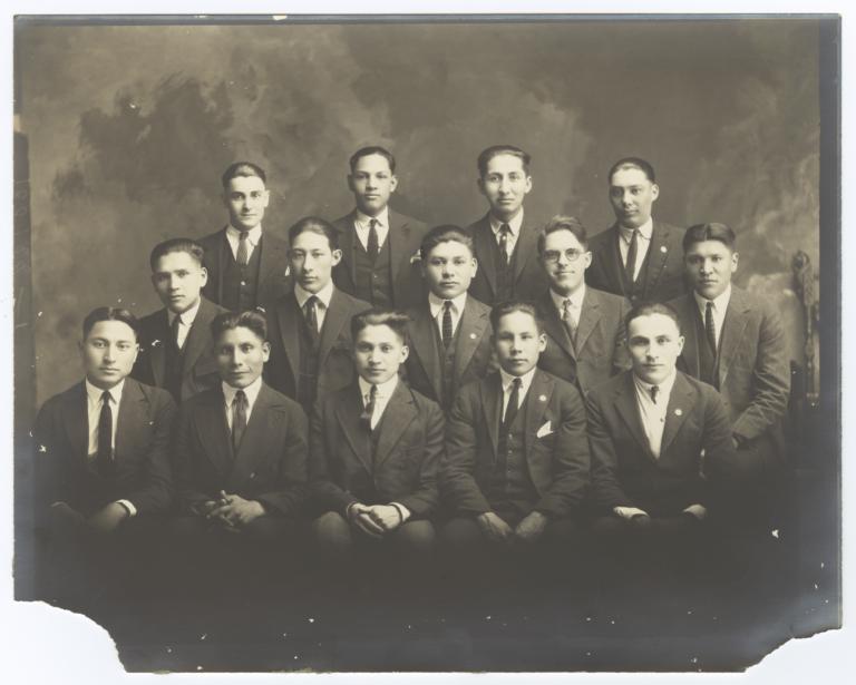 Group of Young Men Posing for a Portrait, Lawrence, Kansas