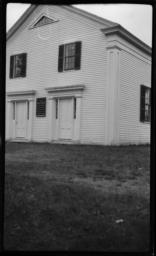 Wood Building with Plaque