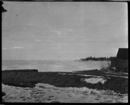 Shore and View of Lake Superior at Grand Marais, Minnesota