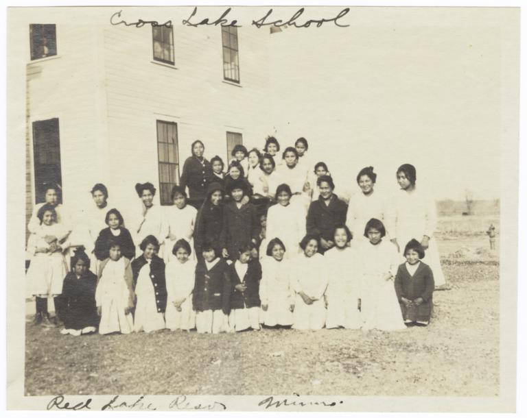 Children at the Cross Lake School,  Red Lake Reservation, Minnesota