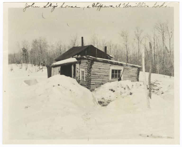 House of John Sky, a Chippewa Indian, on Vermilion Lake, Minnesota