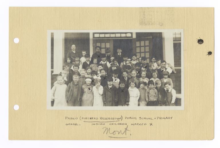 Children at the Pablo Public School, Flathead Reservation, Montana