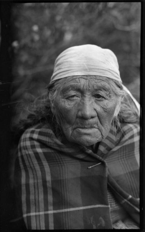 Portrait of an Elderly American Indian Woman