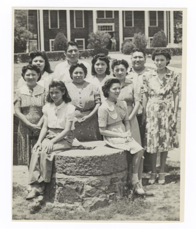 Comanche Mission Group at Dwight Mission School, near Vian, Oklahoma