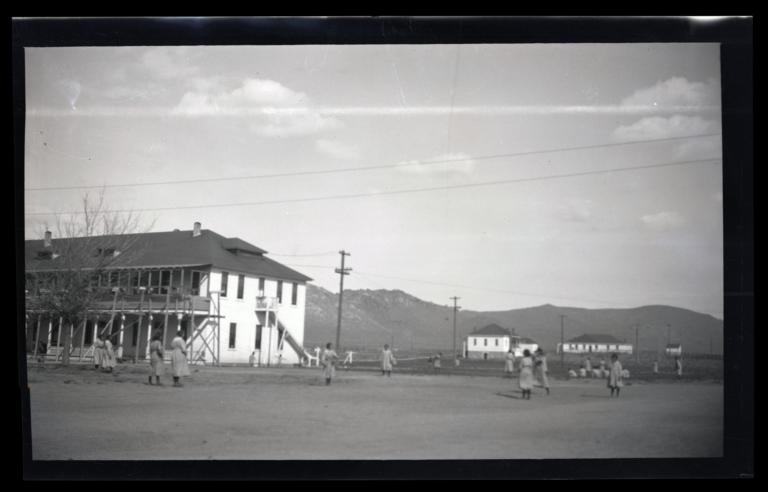Girls Playing Baseball, Carson Indian School, Stewart, Nevada