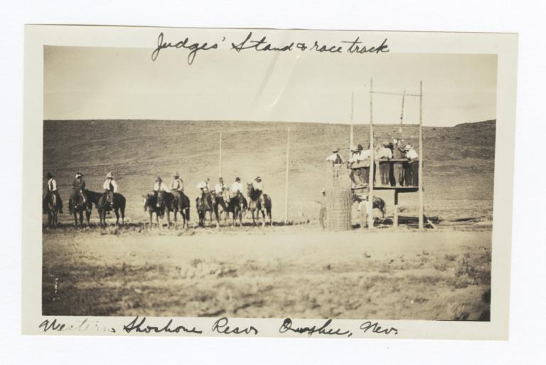 Judges' Stand and Race Track at the Western Shoshone Reservation, Owyhee, Nevada