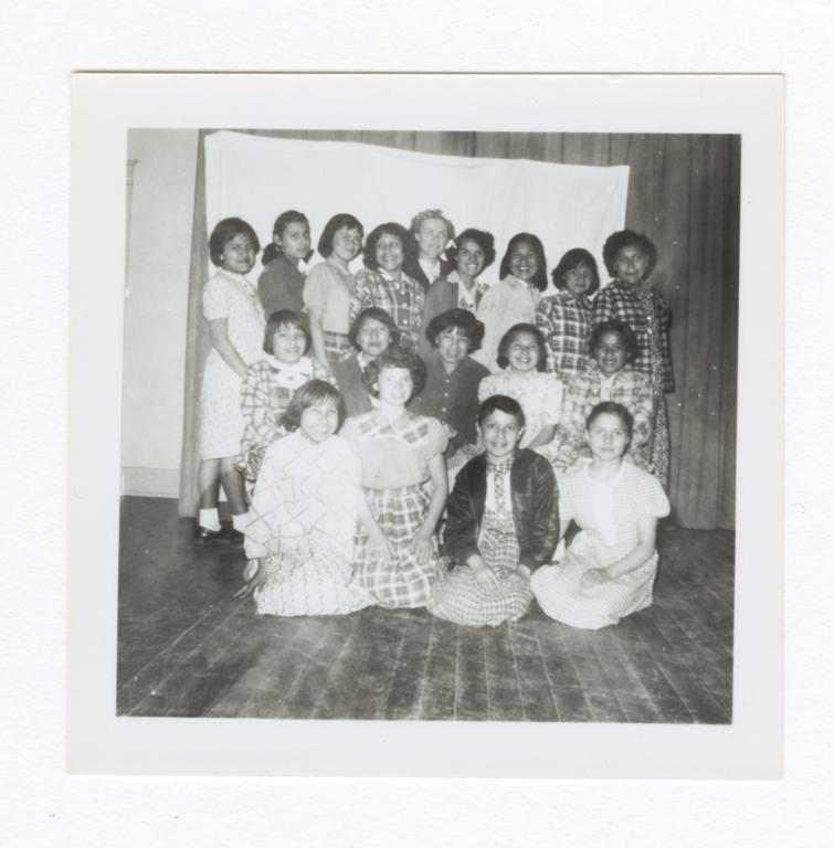 Class Photo, Junior High or High School Age Girls, Wahpeton, North Dakota