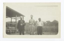 Reverends C. J. Ralston, Ebenezer Hotchkin, and S.L. Bacon at Cherokee Lake Indian Encampement