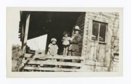 George Gourd with Two Young Children of Dave Holmes