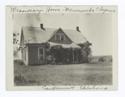 Home of Mennonite Missionary to the Cheyenne Indians, Cantonment, Oklahoma