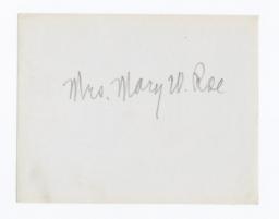 Mrs. Mary W. Roe 