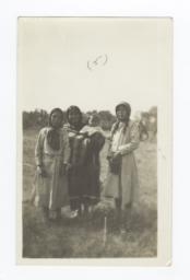 Three American Indian Girls with Baby