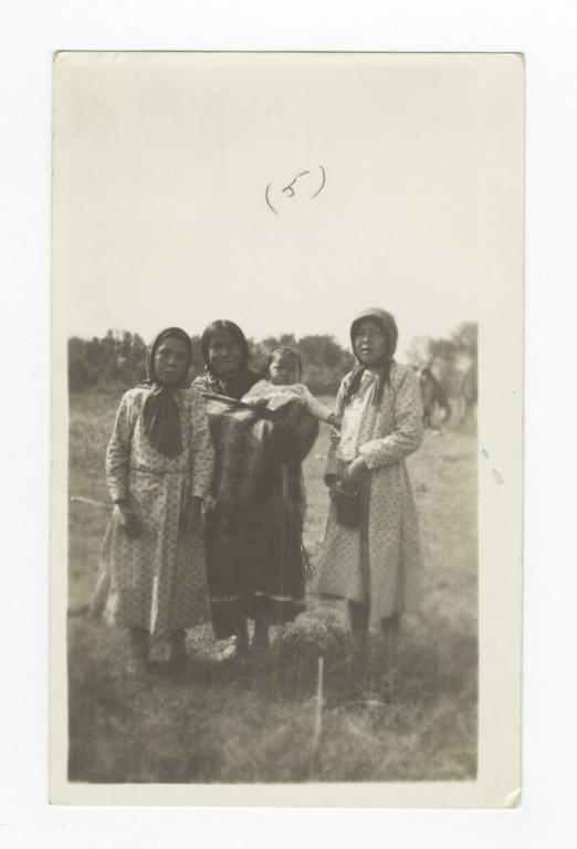 Three American Indian Girls with Baby