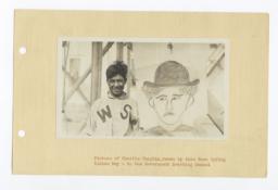 Warm Spring Indian Boy with His Picture of Charlie Chaplin, Oregon