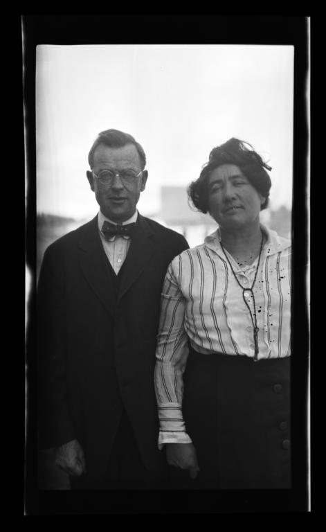 Reverend and Mrs. W. A. Matthews on the Umitilla Indian Reservation, Oregon