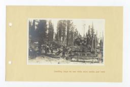 Loading Logs on Car with Wire Cable and Team, Oregon