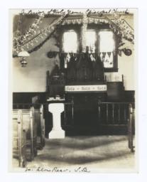 Interior of Holy Name Episcopal Church, Yankton Reservation, South Dakota