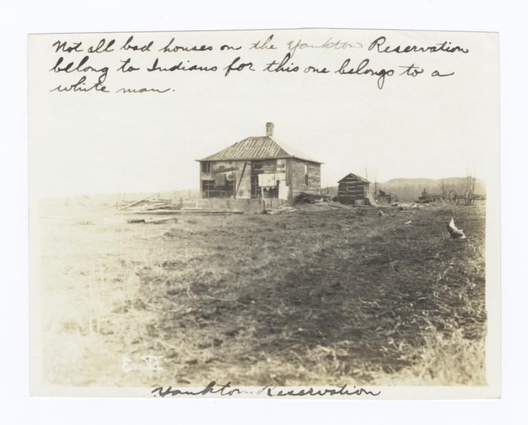 House on the Yankton Reservation, South Dakota - G.E.E Lindquist Native ...