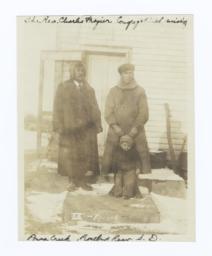 Reverend Charles Frazier, with an American Indian Man and Son, Rosebud Reservation, South Dakota 