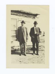 Two Gentlemen Wearing Suits and Ties, and Hats, South Dakota