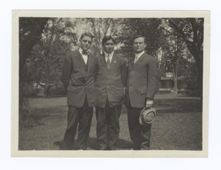 Bob Hall, Stephen Jones and G.E.E. Lindquist at Oberlin
