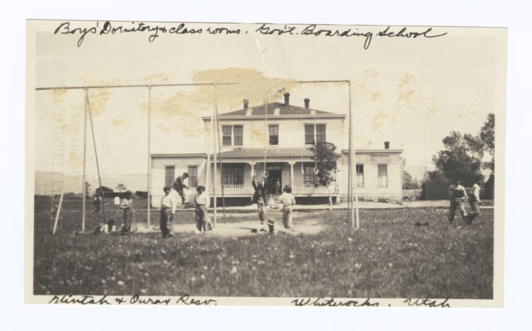 Boys' Dormitory and Class Rooms, Government Boarding School, Uintah and Ouray Reservation