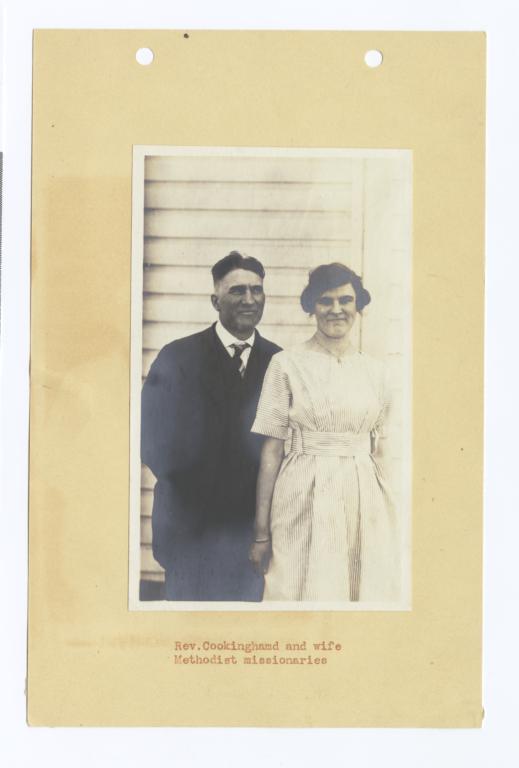 Reverend and Mrs. Cookinghamd, Methodist Missionaries