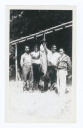 Tillicum Indians Posing with a Big Fish, Puget Sound, Washington