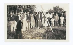 Clallam Indians Group Picture, Jamestown Village, near Sequim, Washington