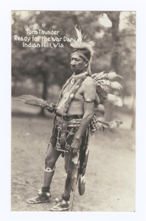 Tom Thunder, Ready for the War Dance, Indian Hill, Wisconsin
