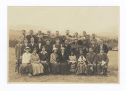 Group of Men and Women with Haskell and Genoa Y.M.C.A. Pendants
