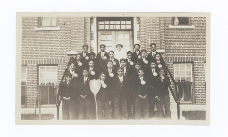 Boys Confirmation Class at W.A. Gordon Residential School, Saskatchewan