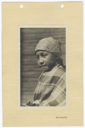 Portrait of Kalispel Indian Child Wearing a Headwrap, Idaho