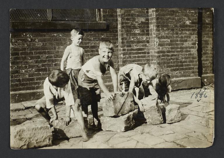 Five Boys with Paving Stones 