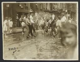Boys Playing in Open Fire Hydrants, Lower East Side