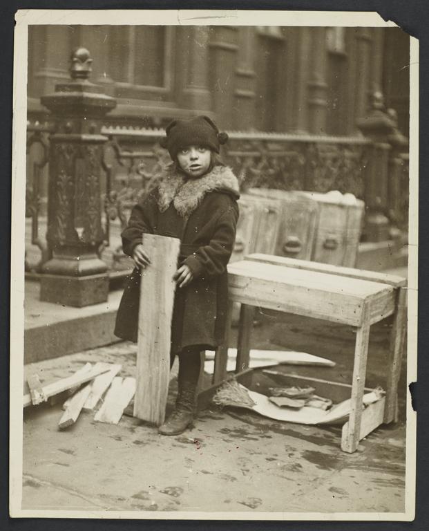 Little Girl With Scrap Wood