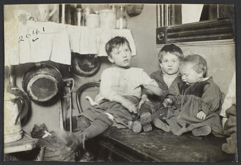 Three Children on Table