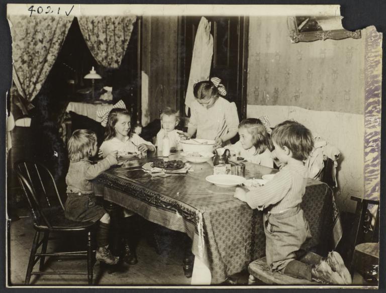 Children Eating around Table