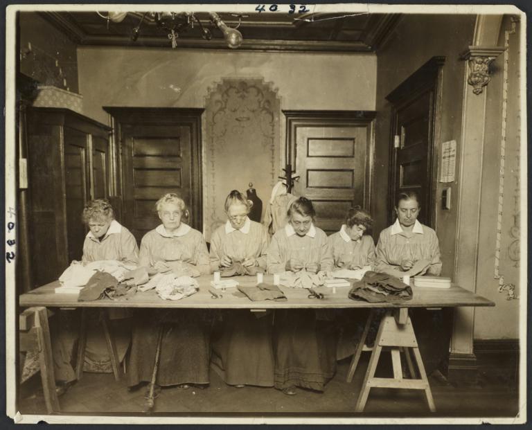 Women's Work Room Album -- Women Sewing