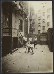 Children Between Tenement Buildings
