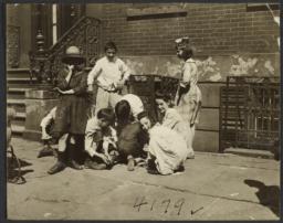 Children Playing on Sidewalk