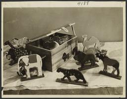 Old Mens Toy Shop Album -- Wild and Tame Animal Chests for the Kiddies