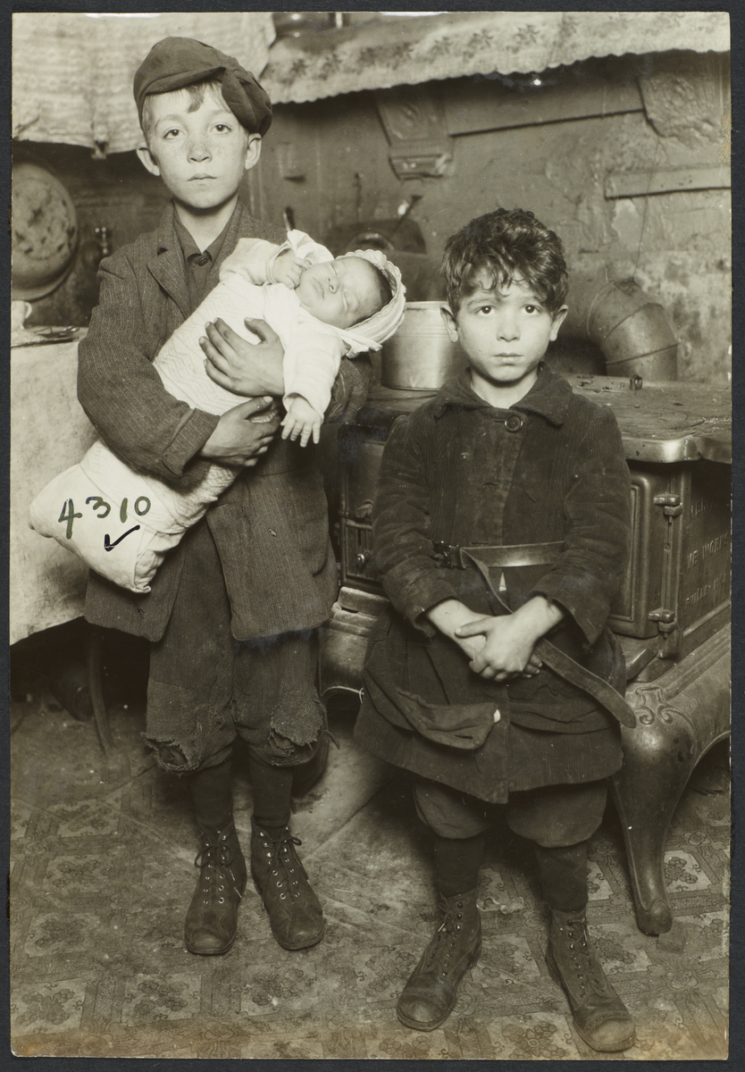 Two Boys with Baby - Community Service Society Photographs