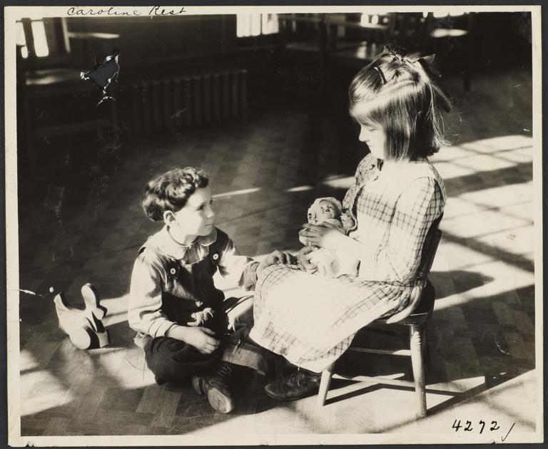 Boy and Girl with Doll