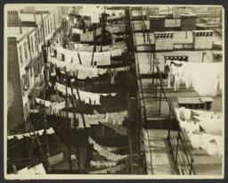 Clotheslines on Roofs and Between Buildings