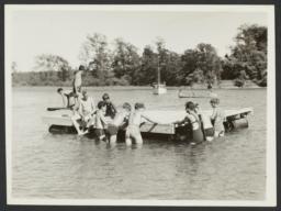 Ward Manor--Boy Campers on a Float in the Hudson Bay 